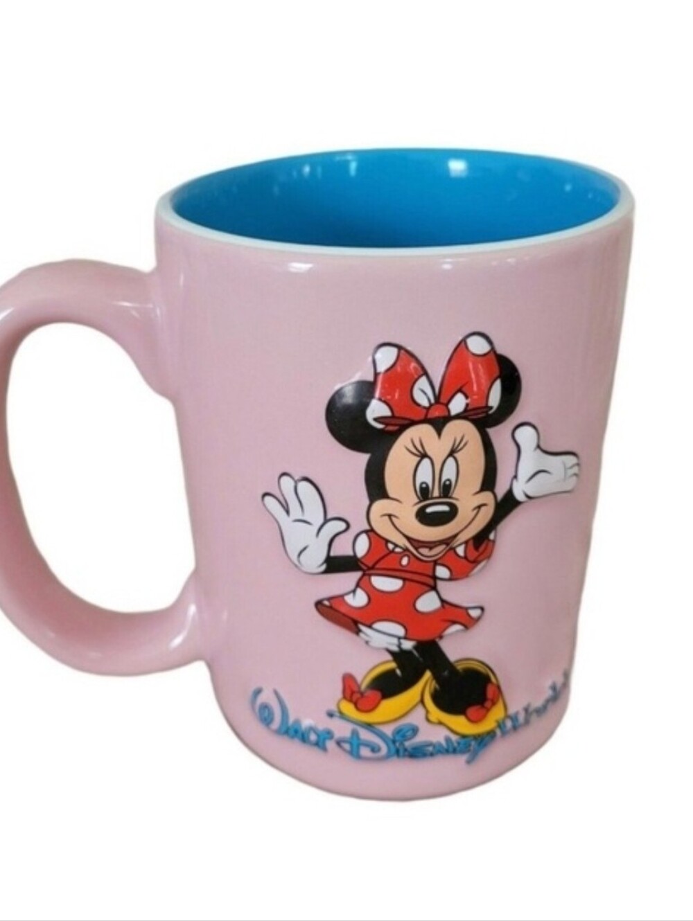 Vintage Disney Parks Pink 3D Minnie Mouse Mug Cup Thailand